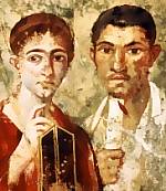 Pompei - Il magistratoTerentius con la propria moglie